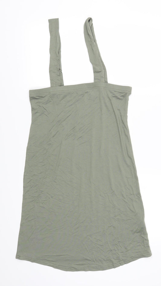 Boohoo Womens Green   Straight & Pencil Skirt Size 10  - Straps