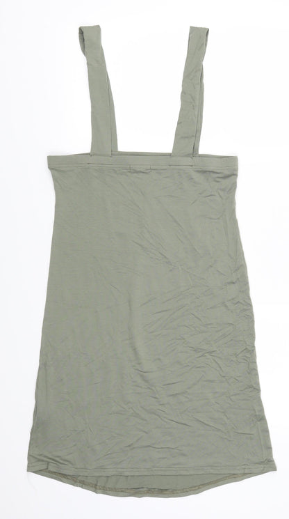 Boohoo Womens Green   Straight & Pencil Skirt Size 10  - Straps