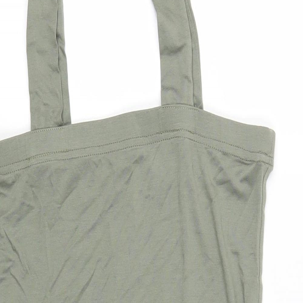 Boohoo Womens Green   Straight & Pencil Skirt Size 10  - Straps