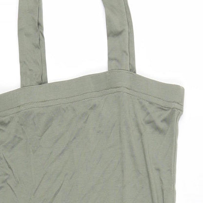 Boohoo Womens Green   Straight & Pencil Skirt Size 10  - Straps