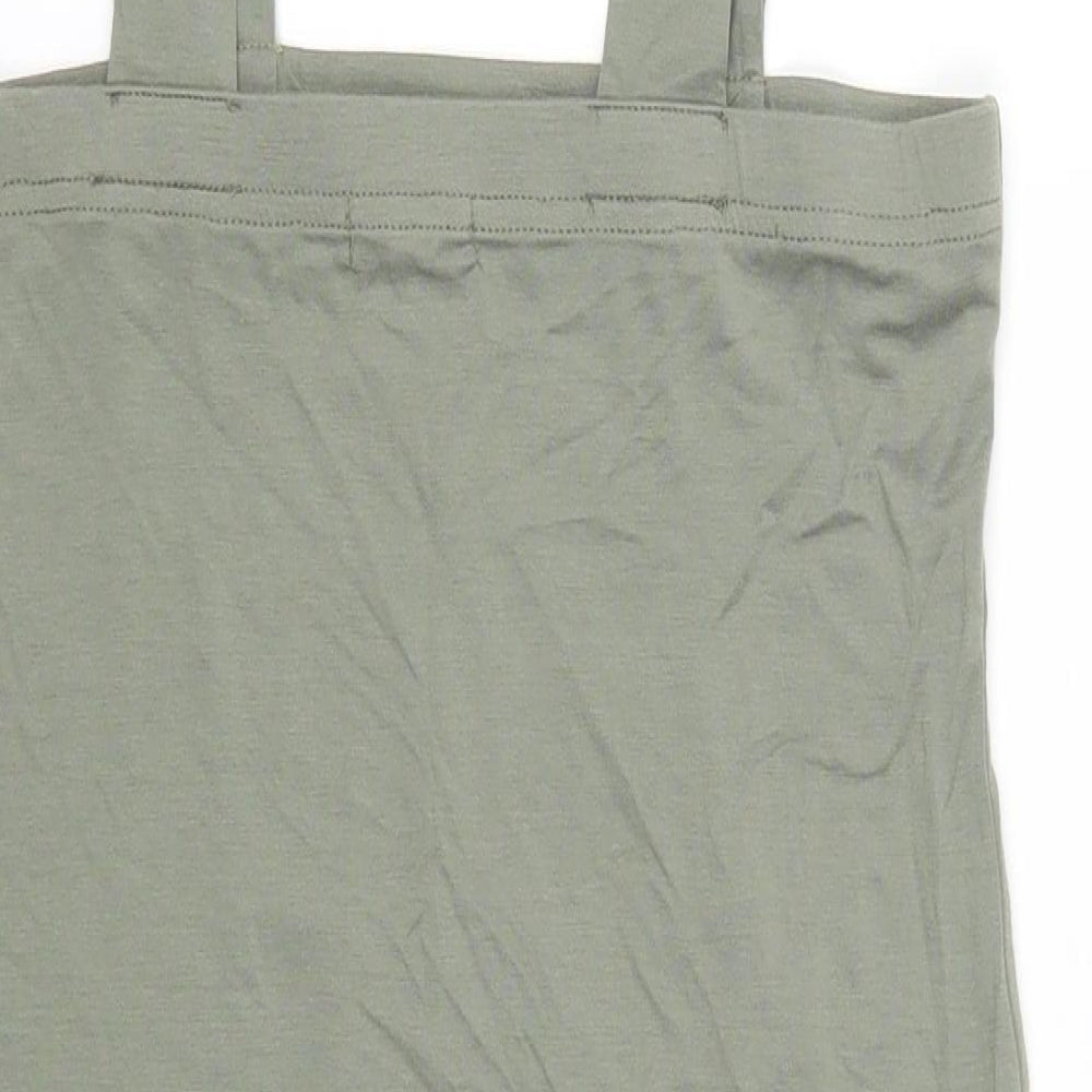 Boohoo Womens Green   Straight & Pencil Skirt Size 10  - Straps