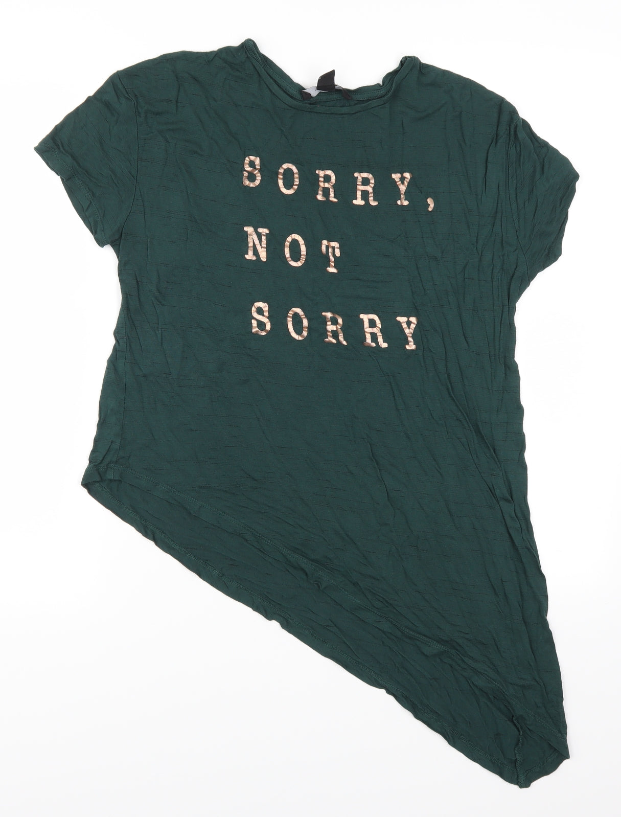 Womens UK Size 10 Atmosphere Green Basic T-Shirt