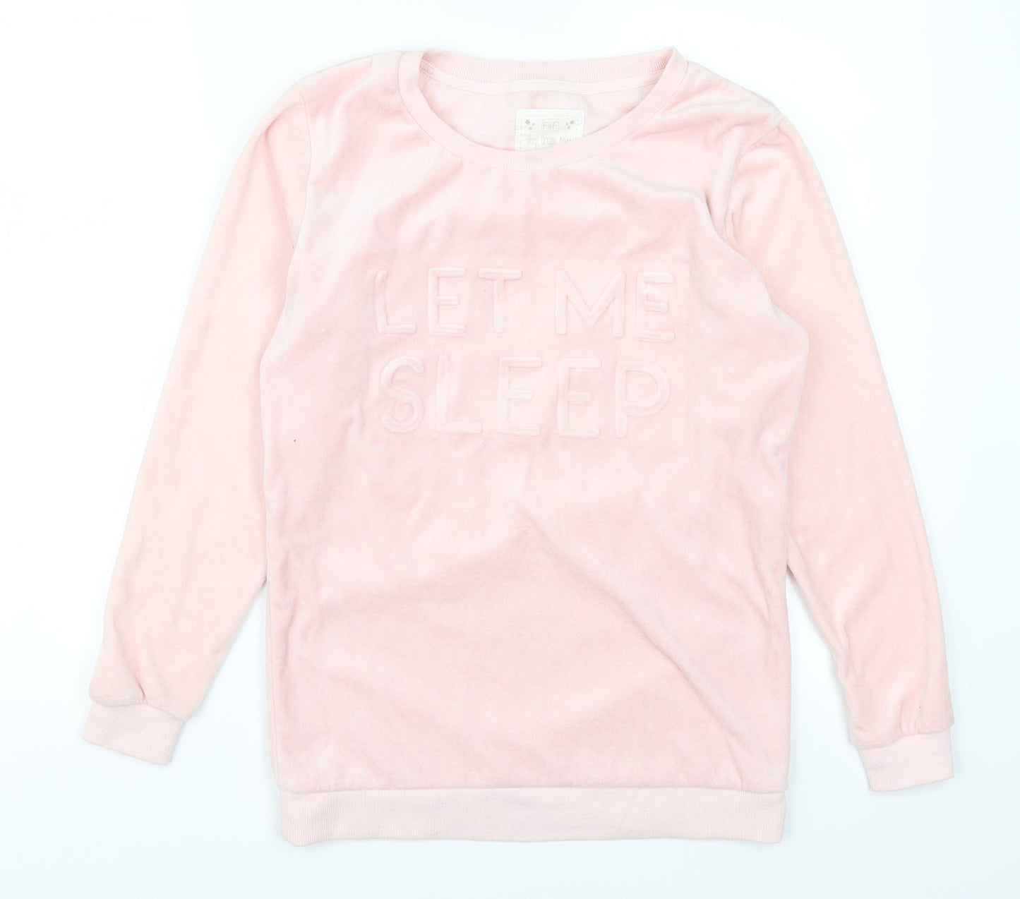 F&F Womens Pink Solid  Top Pyjama Top Size XS  - Let Me Sleep