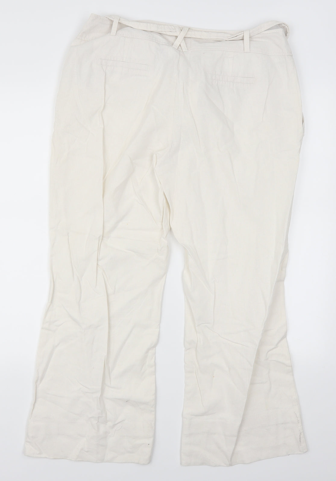 New Look Womens White   Bloomer Trousers Size 14 L25 in