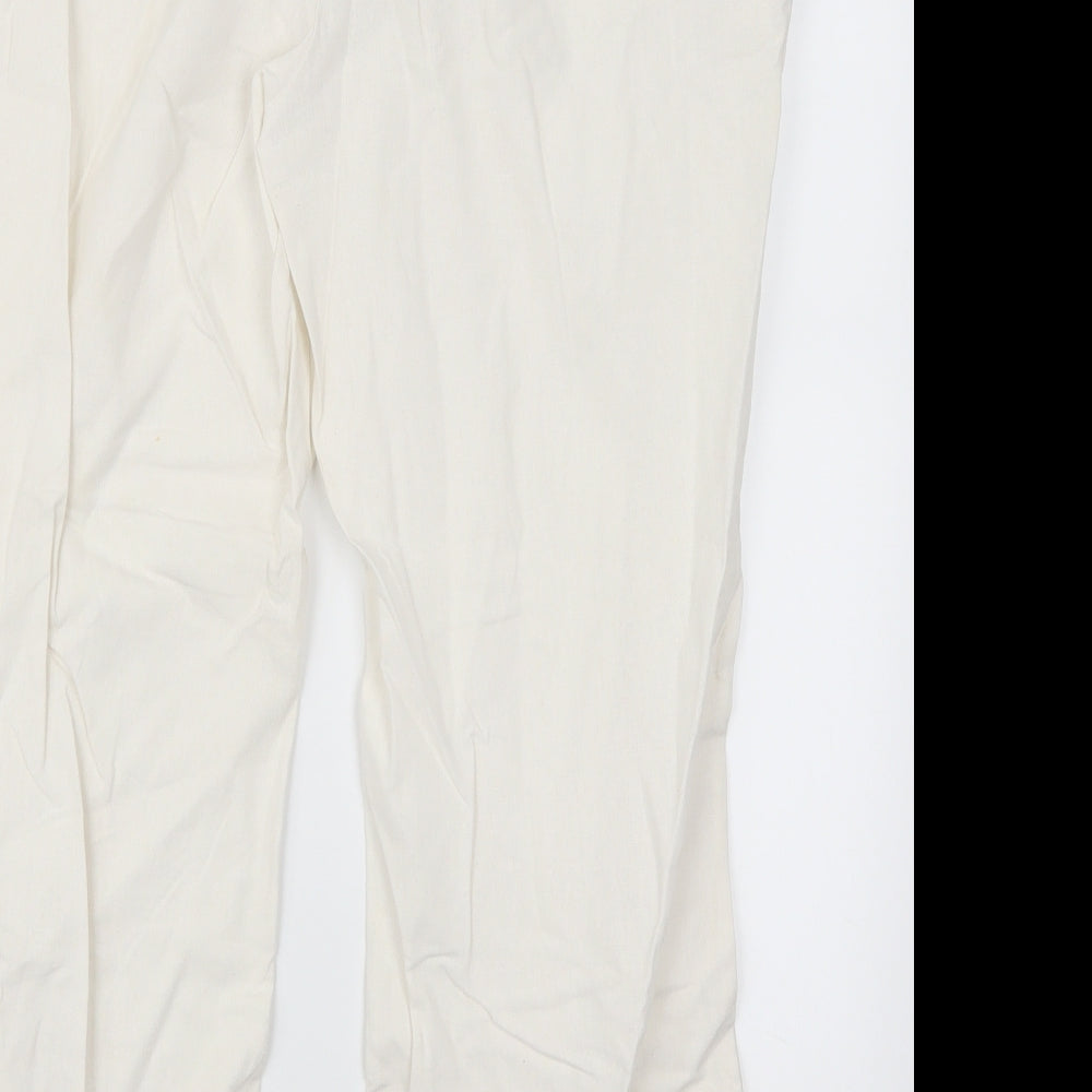 New Look Womens White   Bloomer Trousers Size 14 L25 in