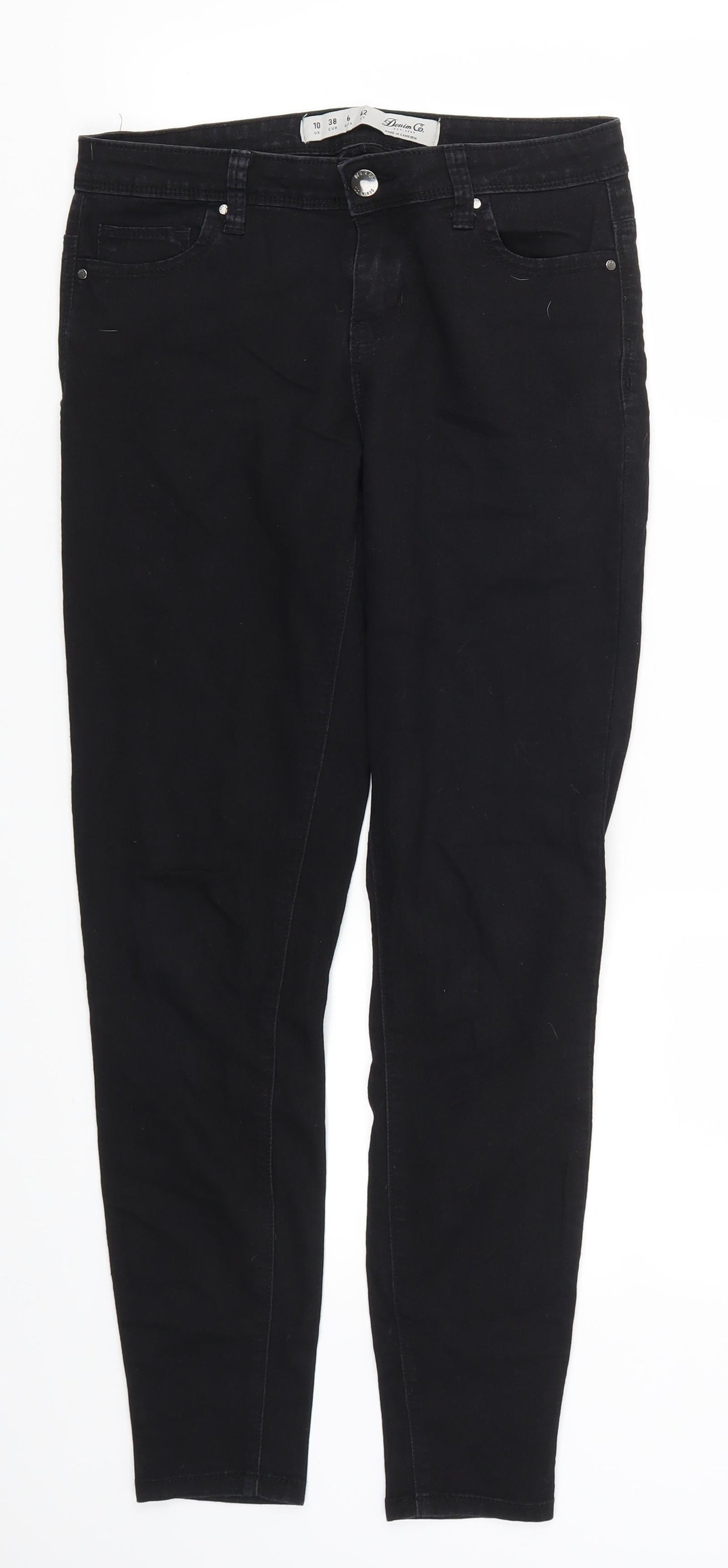 Denim Co Womens Black  Denim Skinny Jeans Size 10 L28 in