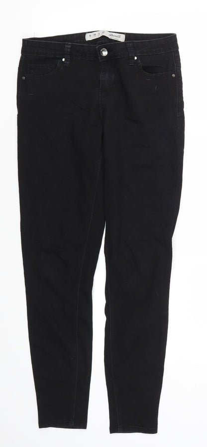 Denim Co Womens Black  Denim Skinny Jeans Size 10 L28 in