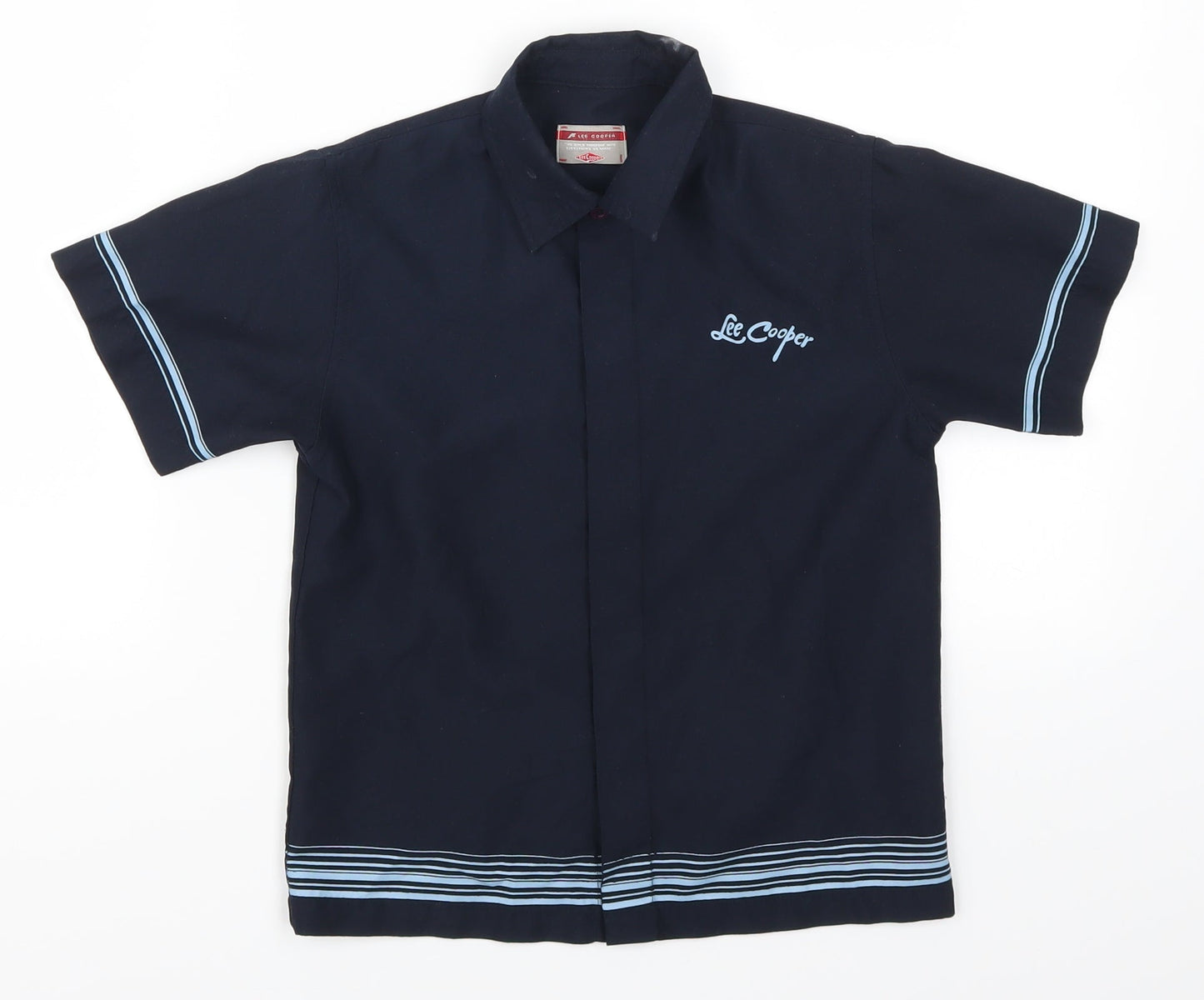 Lee Cooper Boys Blue Striped  Basic Button-Up Size 4-5 Years