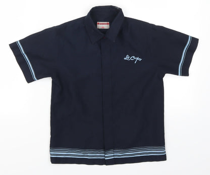 Lee Cooper Boys Blue Striped  Basic Button-Up Size 4-5 Years