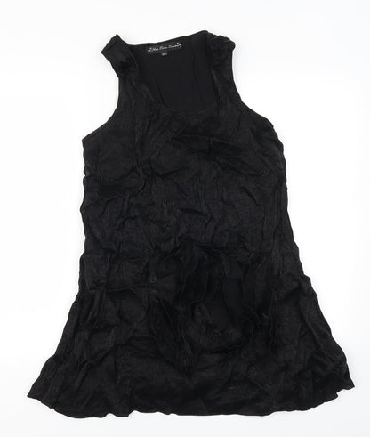 Mela Loves London Womens Black   Tank Dress  Size M  - Fabric Flower