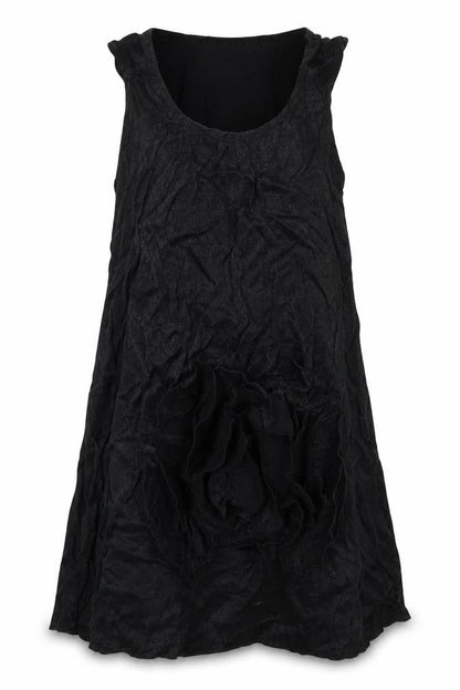 Mela Loves London Womens Black   Tank Dress  Size M  - Fabric Flower