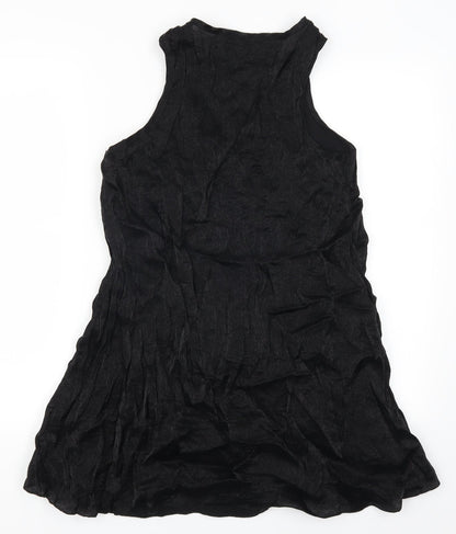 Mela Loves London Womens Black   Tank Dress  Size M  - Fabric Flower