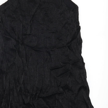 Mela Loves London Womens Black   Tank Dress  Size M  - Fabric Flower