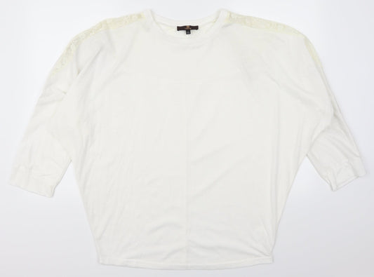 Womens UK Size 2XL Isassy White Basic T-Shirt