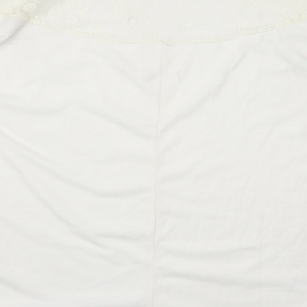 Womens UK Size 2XL Isassy White Basic T-Shirt
