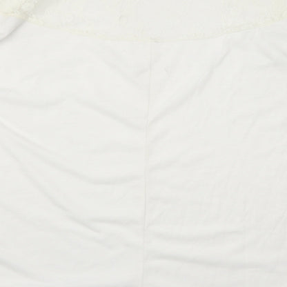 Womens UK Size 2XL Isassy White Basic T-Shirt