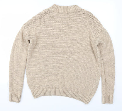 H&M Womens Beige   Pullover Jumper Size S