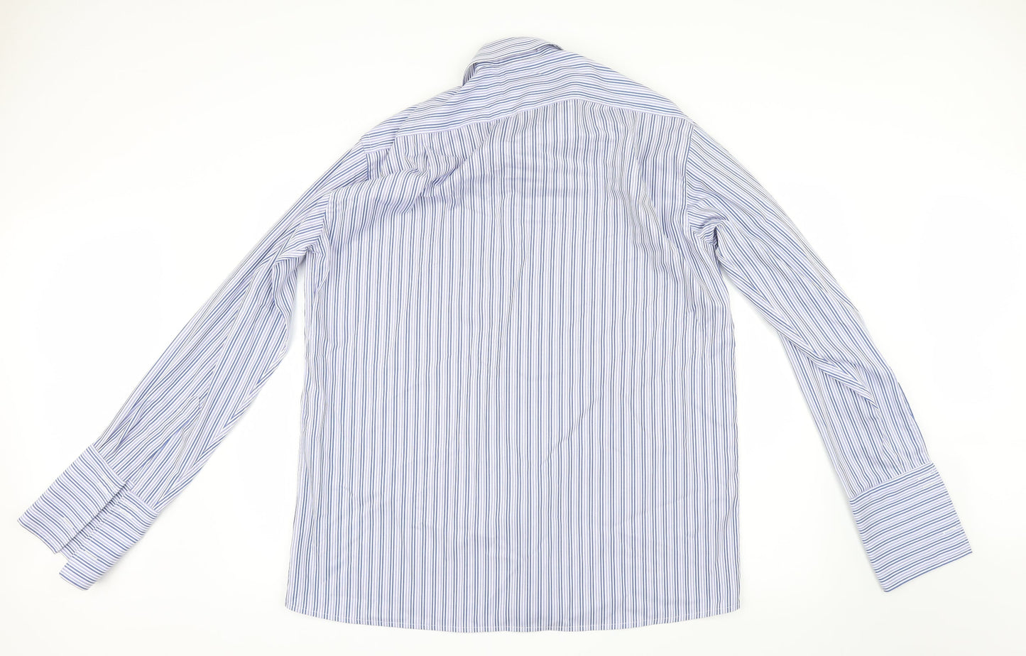 Mens UK Collar Size 16.5 Paradigm Smart Blue  Dress Shirt