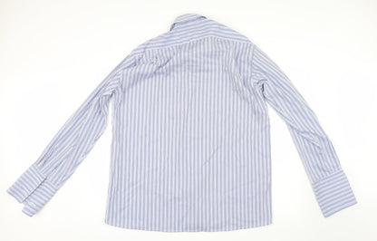 Mens UK Collar Size 16.5 Paradigm Smart Blue  Dress Shirt