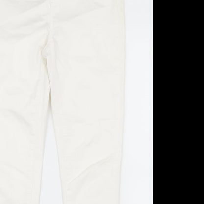 Dorothy Perkins Womens White  Denim Straight Jeans Size 8 L26.5 in