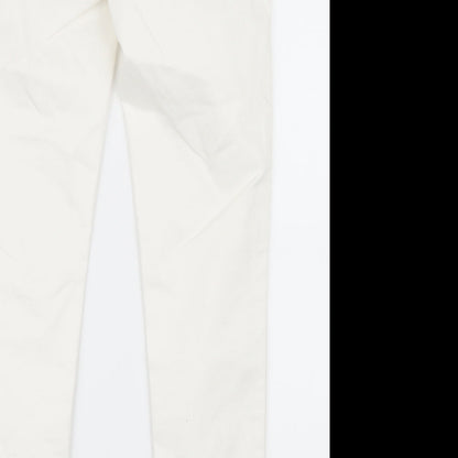 Dorothy Perkins Womens White  Denim Straight Jeans Size 8 L26.5 in