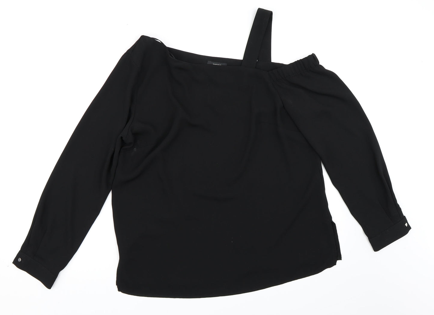 Papaya Womens Black   Basic Blouse Size 16