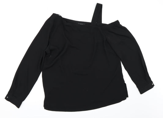 Papaya Womens Black   Basic Blouse Size 16
