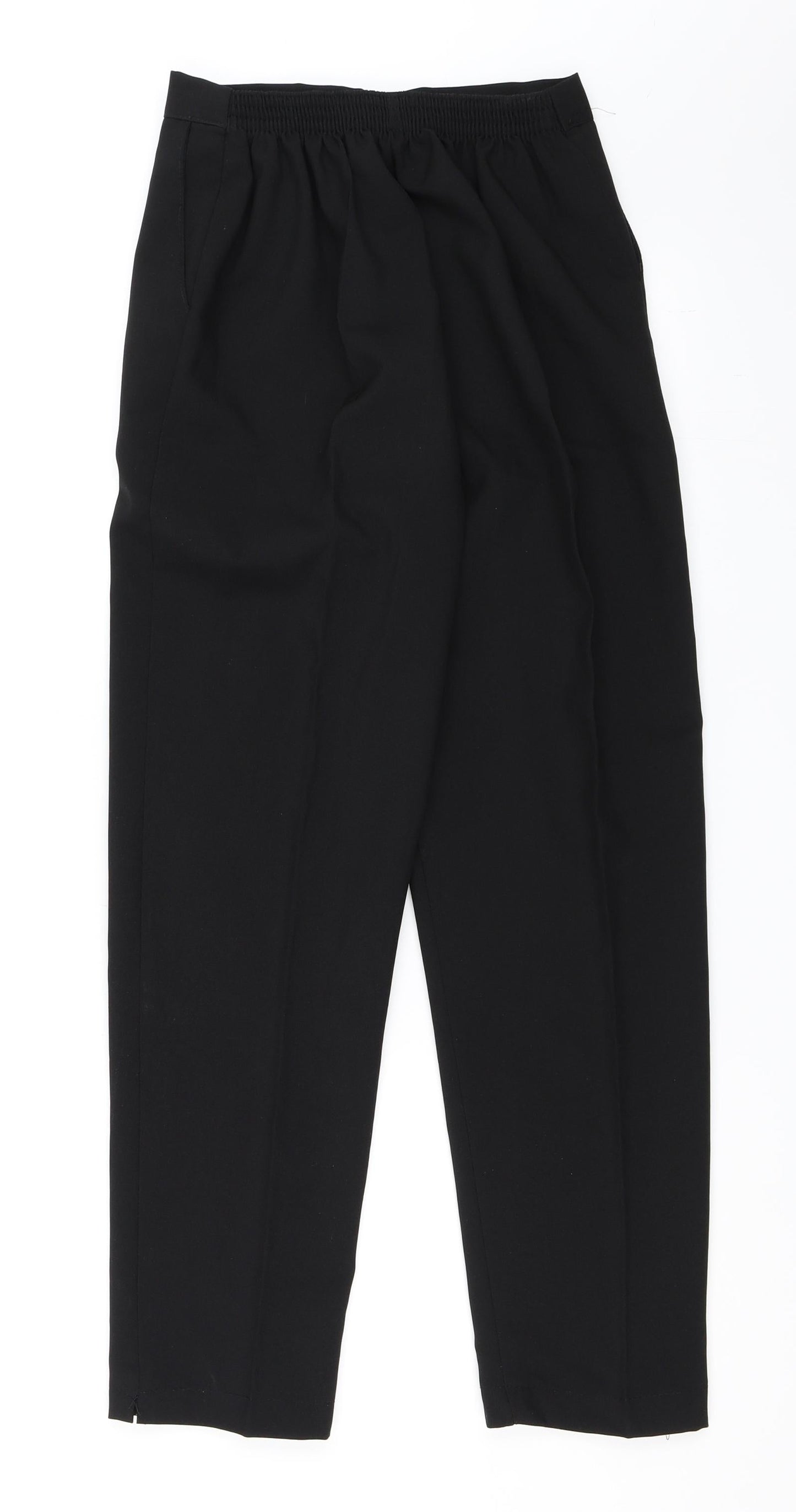Womens UK Size 10 Preworn Regular Fit  Black Trousers