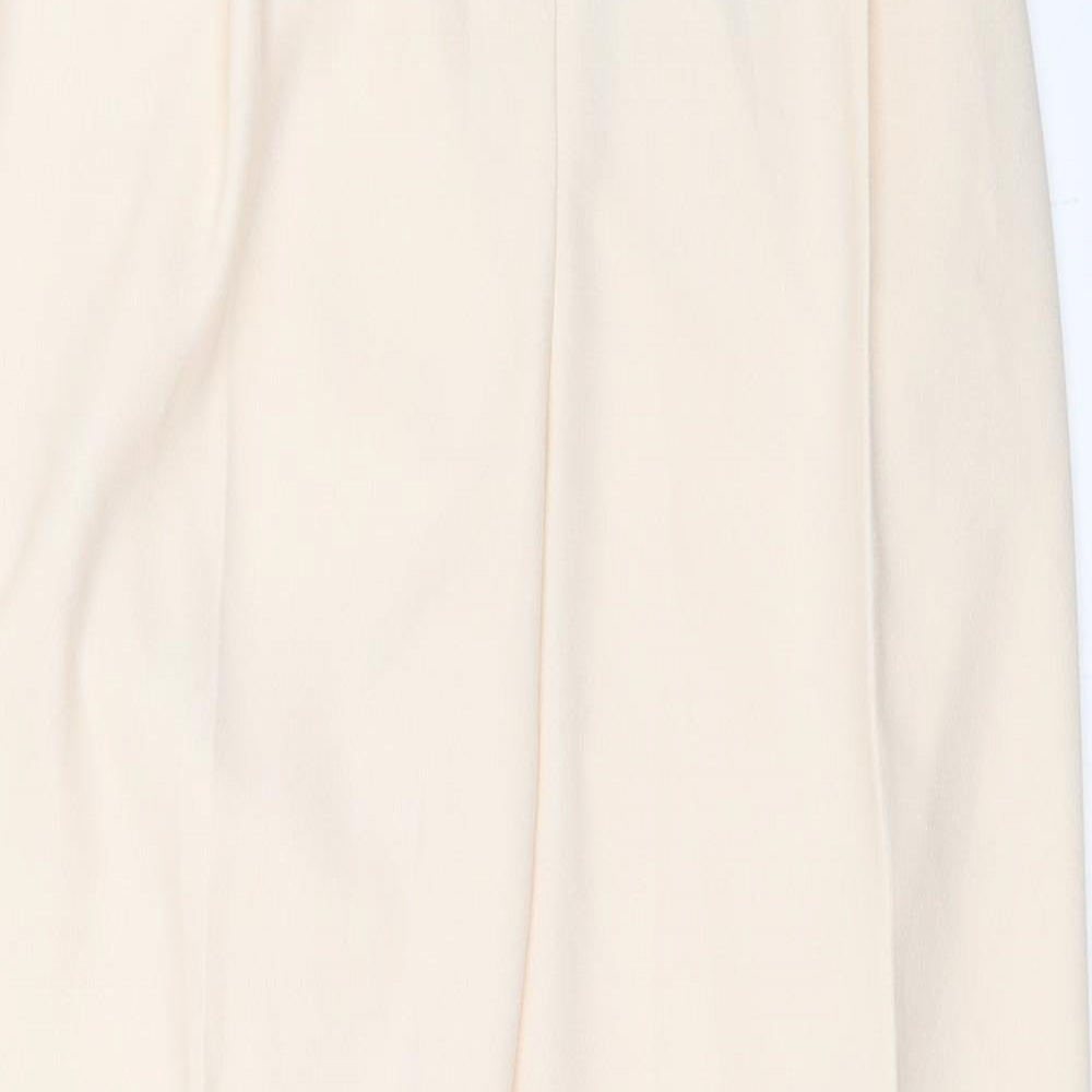 Womens UK Size 12 Dorothy Perkins Regular Fit Capri Beige Trousers