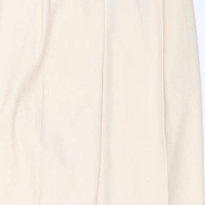 Womens UK Size 12 Dorothy Perkins Regular Fit Capri Beige Trousers