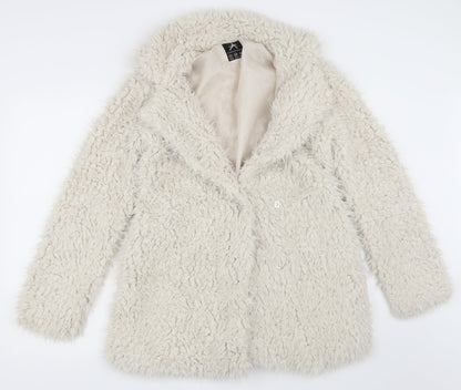 Womens UK Size 6 Atmosphere Beige Overcoat