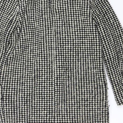 Womens UK Size 10 Debenhams Black Overcoat
