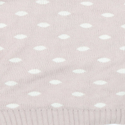 Boohoo Womens Pink Polka Dot  Cardigan Jumper Size M