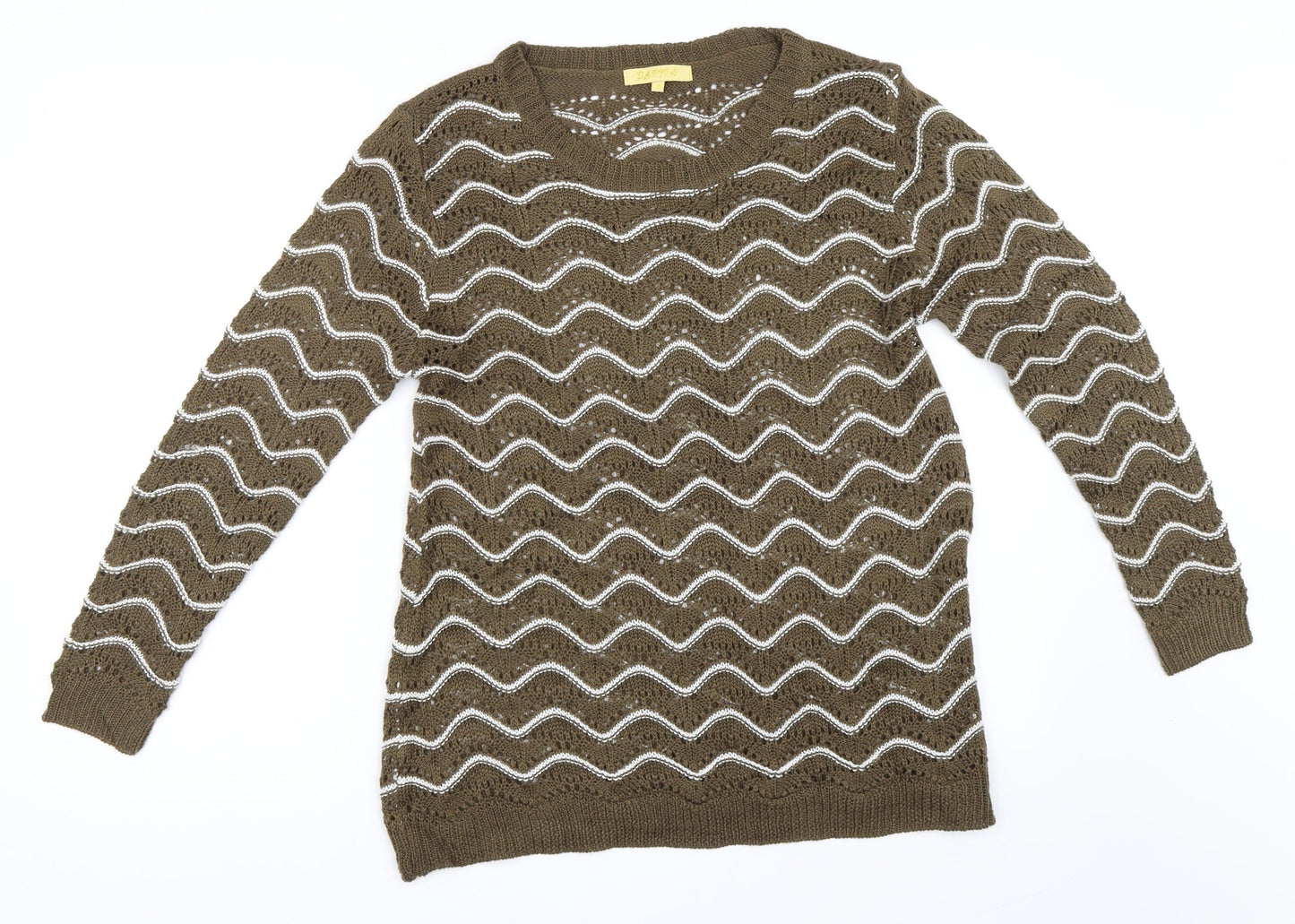 Daviva Womens Brown   Pullover Jumper Size L