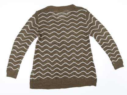 Daviva Womens Brown   Pullover Jumper Size L