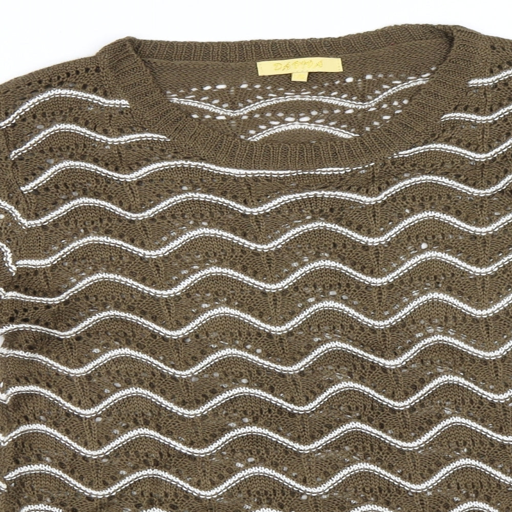 Daviva Womens Brown   Pullover Jumper Size L