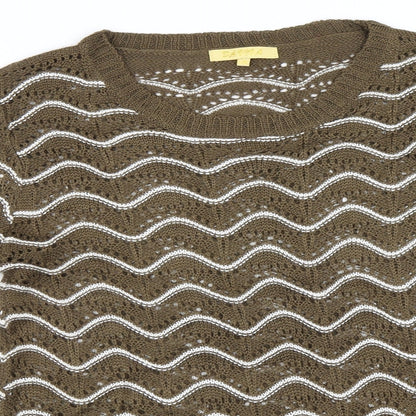 Daviva Womens Brown   Pullover Jumper Size L