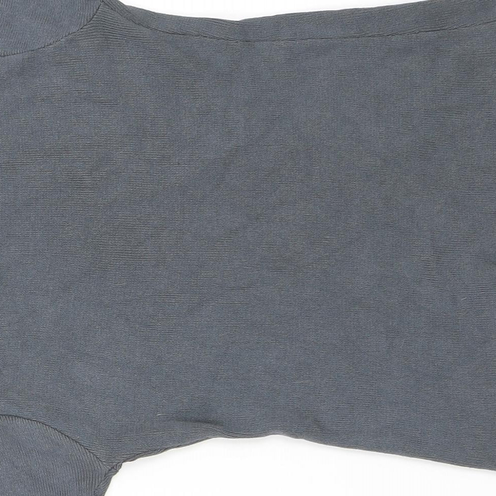 Womens UK Size S Apricot Grey Basic T-Shirt