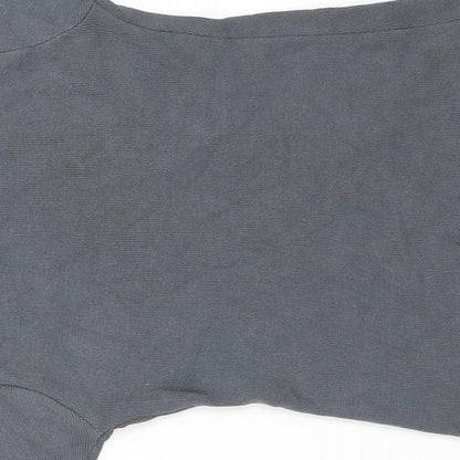 Womens UK Size S Apricot Grey Basic T-Shirt