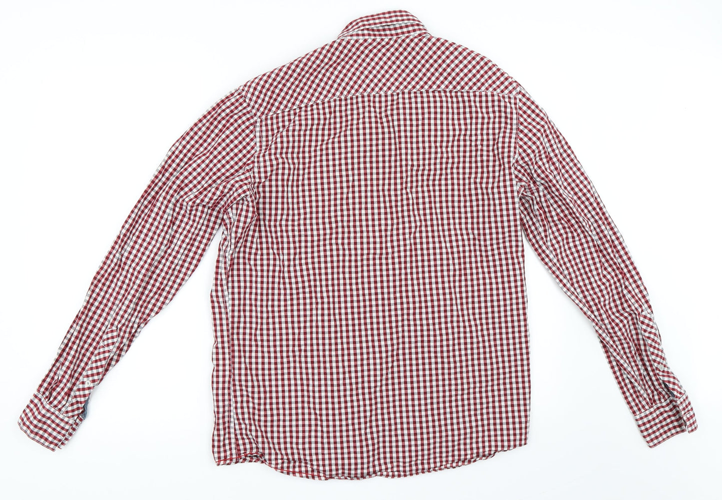 Mens UK Size M Diverse Red  Button-Up Long Sleeve Casual Shirt