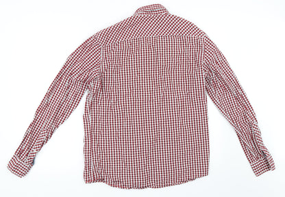 Mens UK Size M Diverse Red  Button-Up Long Sleeve Casual Shirt