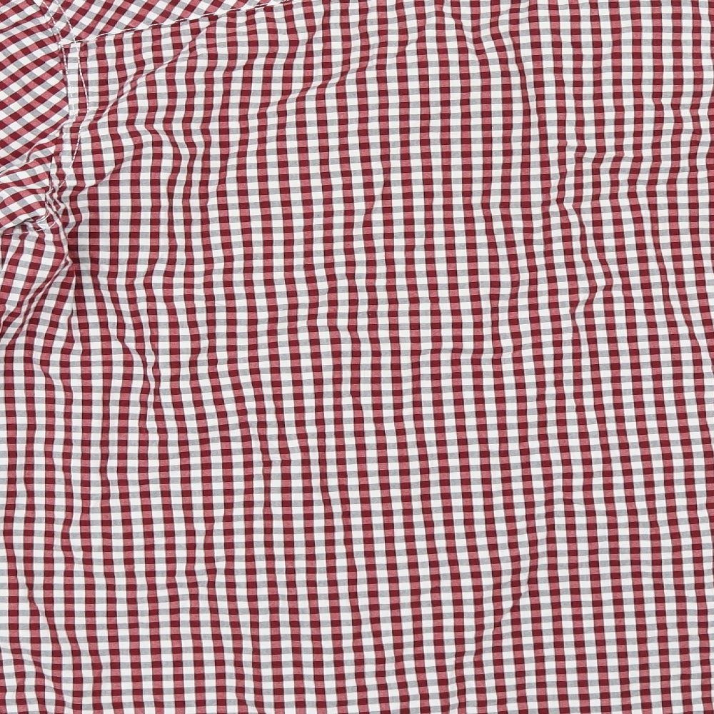 Mens UK Size M Diverse Red  Button-Up Long Sleeve Casual Shirt