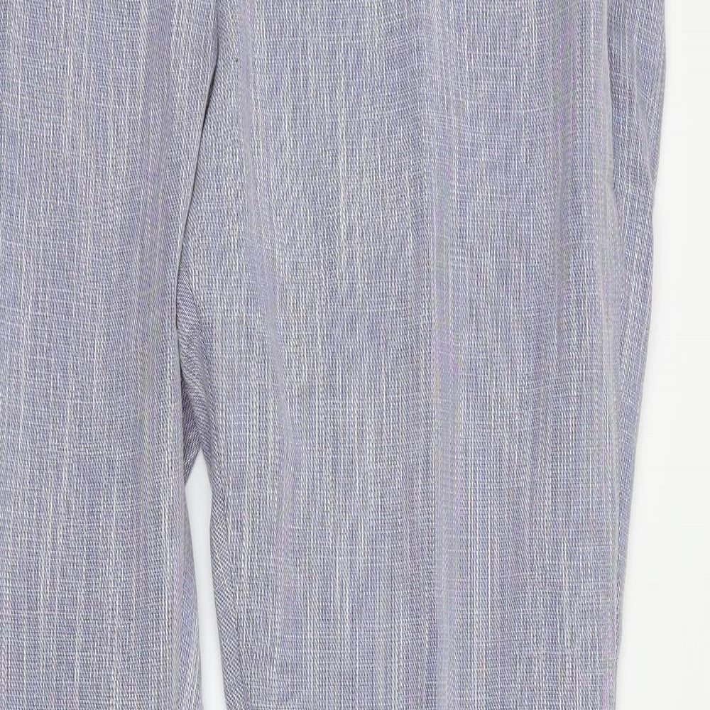 Mens UK Size 42 in VIGGO Regular Fit Dress Pants Blue Trousers