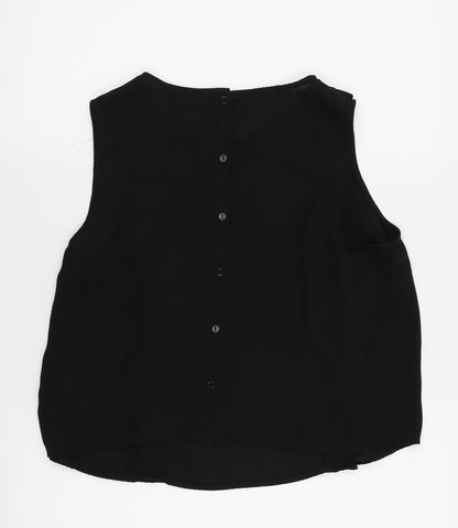 Womens UK Size 12 New Look Black Basic Blouse