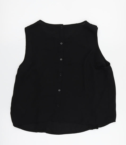 Womens UK Size 12 New Look Black Basic Blouse