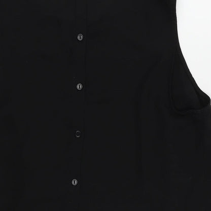 Womens UK Size 12 New Look Black Basic Blouse