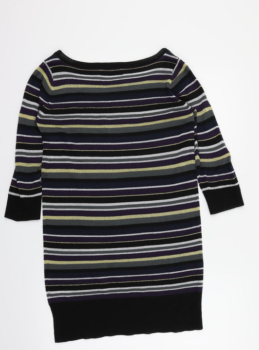 Soaked in Luxury Womens Multicoloured Striped  Pullover Jumper Size M