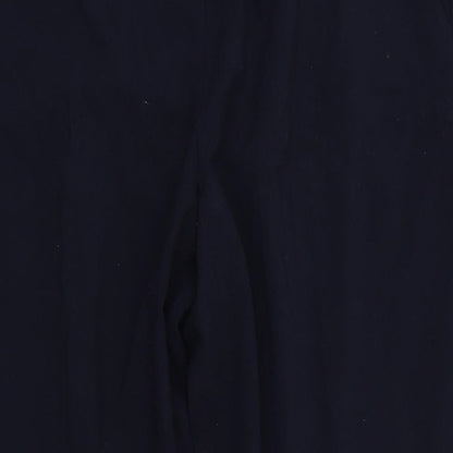 Womens UK Size 16 M&S Regular Fit Dress Pants Blue Trousers