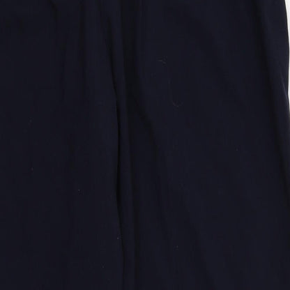 Womens UK Size 16 M&S Regular Fit Dress Pants Blue Trousers