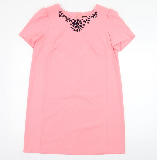 Savoir Womens Pink   A-Line  Size 16  - Embelished Neckline